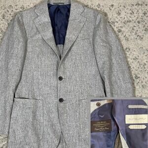 SuitSupply Havana Pleated HL Vitale Barberis Canonico Wool Blazer Mens Slim 36R